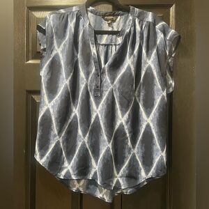 Banana Republic Blue/White Patterned Women's Top, size M